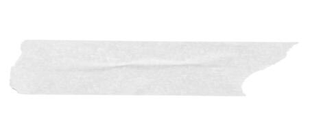 White adhesive paper tape isolated on white background photo