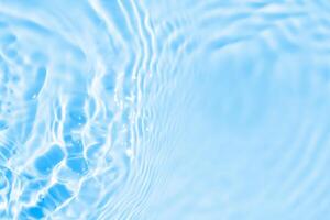 Abstract transparent water shadow surface texture natural ripple on blue background photo