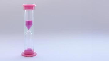 Hourglass on a white background with space for text. The concept of patience, change and the preciousness of moments, the passage of time. Productivity and mindfulness photo