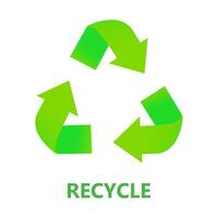 Recycle. Green triangle arrows, usage, clean environment, pollution, save the planet, ecology, nature, zero waste, reuse, reduce, eco, biodegradable materials, natural, organic, microplastics. vector
