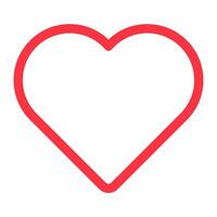 Red heart. Like, love, feedback, comment, review, follower, content, control button, double tap, social network, messenger, emoticon, express feelings, friendship, online, send vector