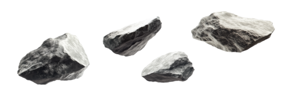 Assorted Natural Stones Displayed on a Simple Background png