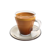 Cup of Coffee on Saucer AI-Generative png