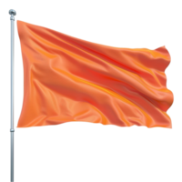 Orange Flag Blowing in Wind AI-Generative png