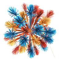 Colourful Paper Flowers AI-Generative png
