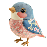 Small Bird with Floral Pattern AI-Generative png