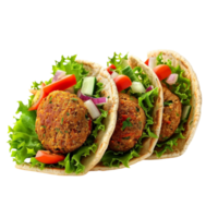 Pita Bread with Vegetables and Meat AI-Generative png