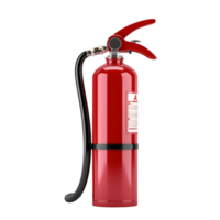 Red Fire Extinguisher on Transparent Background AI-Generative png