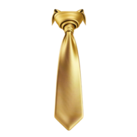 Yellow Tie 3D Rendering AI-Generative png
