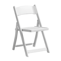 White Folding Chair on Transparent Background AI-Generative png