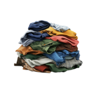 Stack of Folded Clothes AI-Generative png