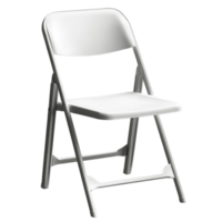 White Folding Chair AI-Generative png