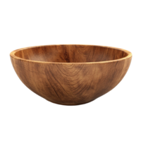Wooden Round Bowl AI-Generative png