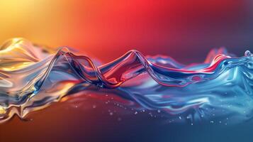Abstract background wave Light. Smooth Blue and red Lines and flow curve motion element Neon gradient by photo