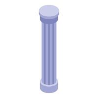 Ancient greek column standing tall in isometric view vector