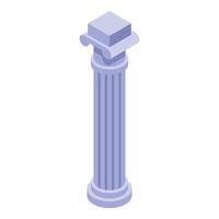 Antique column standing tall representing classical architecture vector