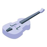 Isometric string instrument viola playing classical music vector