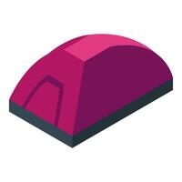 Camping tent standing on white background isometric view vector
