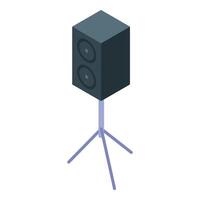 Modern audio speaker standing on tripod for music playing vector