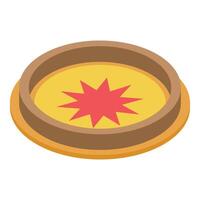 Circus arena having round shape with star for performance vector