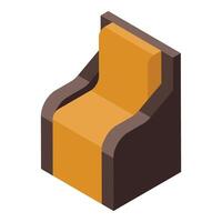 Comfortable modern armchair standing in empty waiting room vector