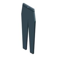 Dark gray pants standing up isometric view vector