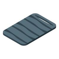 Empty grill pan lying on white background isometric view vector