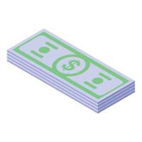 Stack of money earning wealth and profits vector