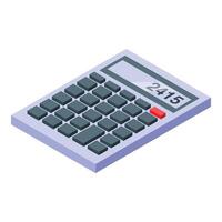 Office calculator showing number 2415 in display vector