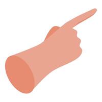 Human hand pointing with index finger gesture vector