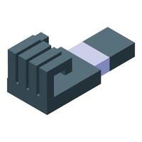 Flash drive forming a fist isometric illustration vector