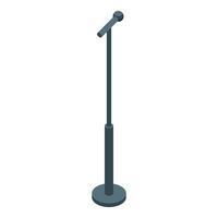 Microphone standing on stage for public speech vector
