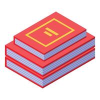 Stack of books for education and knowledge concept vector