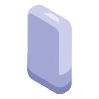 Smartphone with rounded corners in isometric view vector