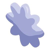 Abstract purple shape spreading on white background vector
