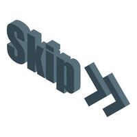 Skip button showing internet icon for website navigation vector