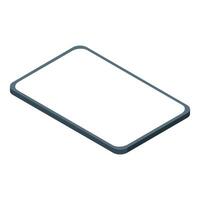 Smartphone with blank screen lying on white surface vector