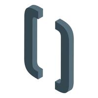 Square brackets forming open bracket symbol vector