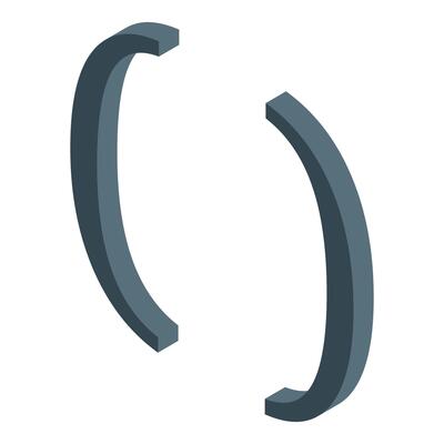 Pair of parentheses is depicting coding process