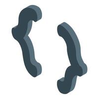 Pair of brackets programming code symbol representing coding language vector