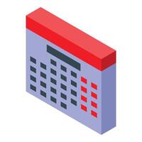 Isometric calendar showing important dates vector