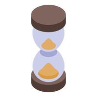 Classic hourglass with sand flowing showing time passing vector