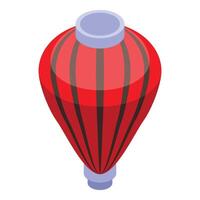 Red chinese paper lantern floating in the air vector