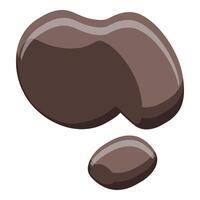 Brown liquid splashing downward creating abstract shape vector