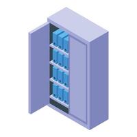 Office cabinet is storing accounting files and documents vector