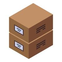 Stack of cardboard boxes ready for shipping vector
