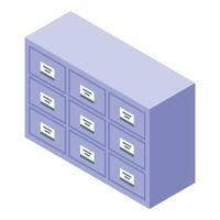Bank cell storage system securing valuables and assets vector