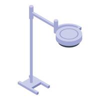 Surgical lamp standing on floor lighting operating room in isometric view vector