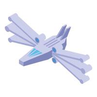 Futuristic spaceship flying through space exploration vector