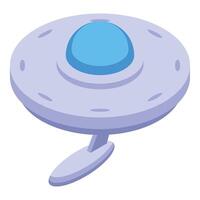 Alien spaceship flying through the galaxy vector